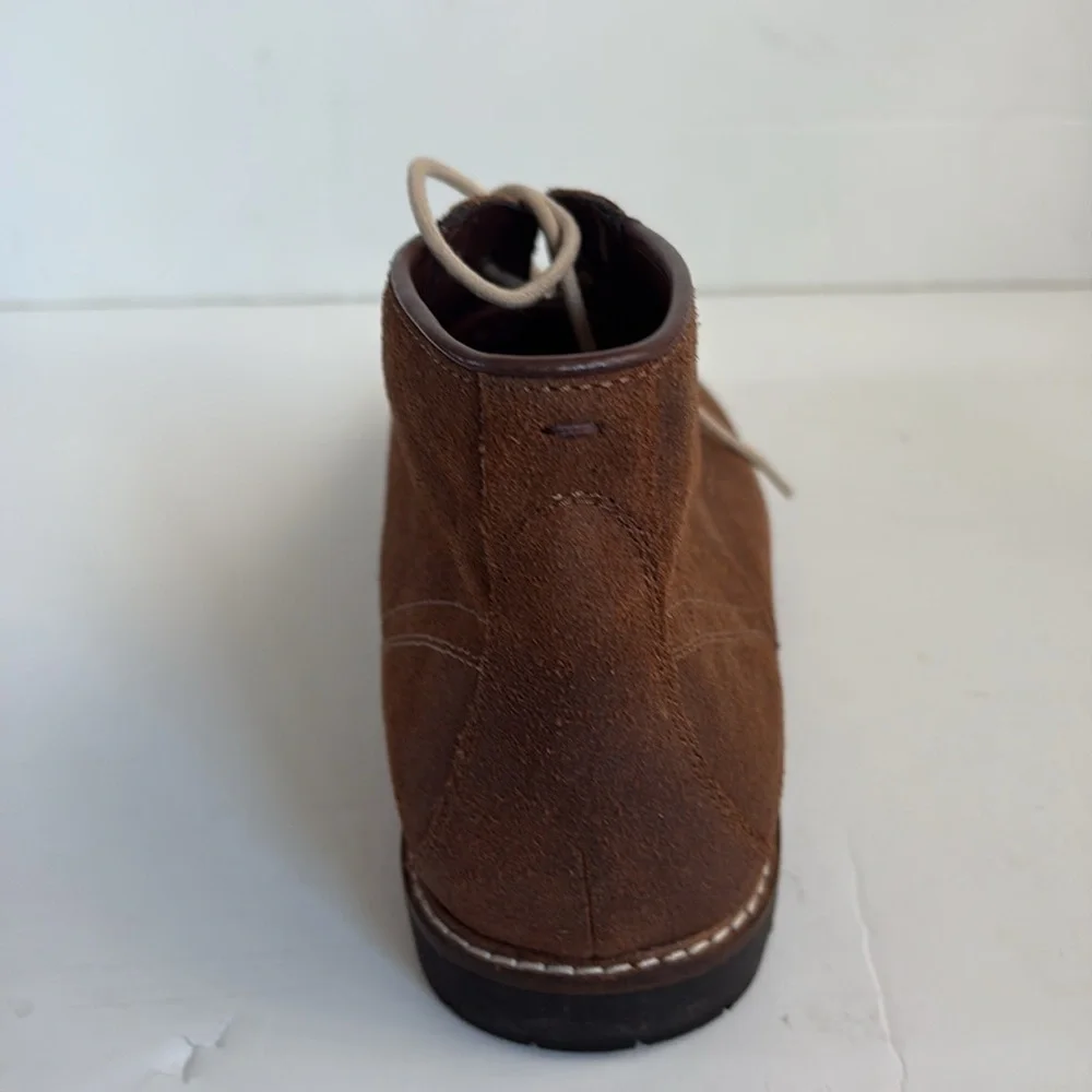 Vince Camuto Lancelot Chukka brown leather upper lace up ankle boots